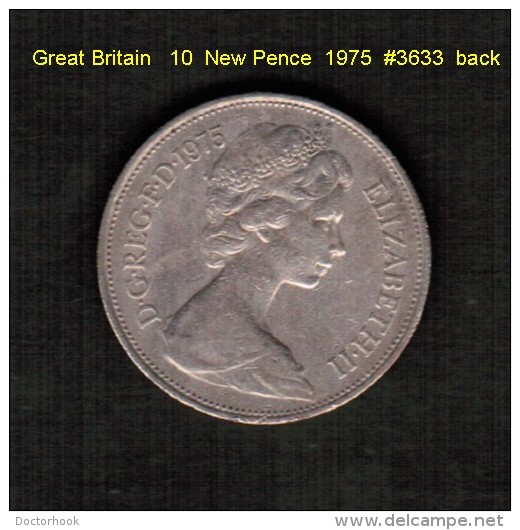 GREAT BRITAIN   10  NEW PENCE  1975  (KM # 912) - 10 Pence & 10 New Pence