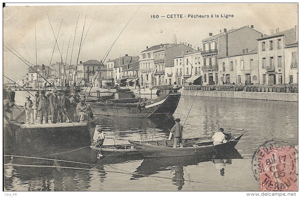 Herault : Sete, Pecheurs A La Ligne - Sete (Cette)