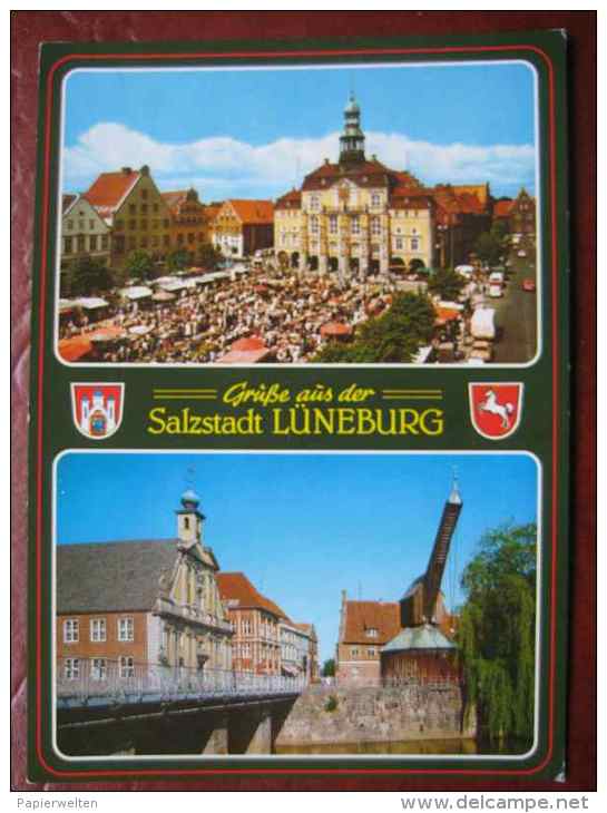 Lüneburg - Zweibildkarte "Grüße Aus Der Salzstadt Lüneburg" - Lüneburg