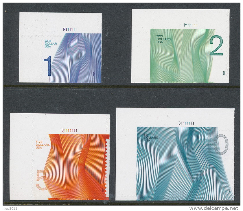 USA 2012 Scott 4717-4720, Waves Of Color, Complete Set Of Four,  MNH (**) - Unused Stamps
