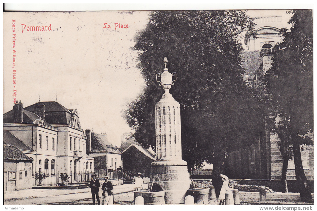 FRANCE - CPA. - (21) POMMARD - La Place - Autres & Non Classés