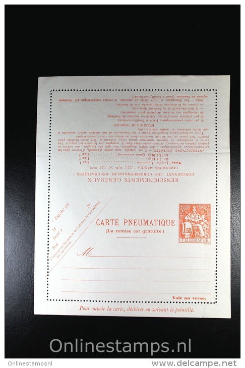 France: Carte Pneumatique , 1965 V 11 Not Used, Smaal Tear At Bottom - Pneumatic Post