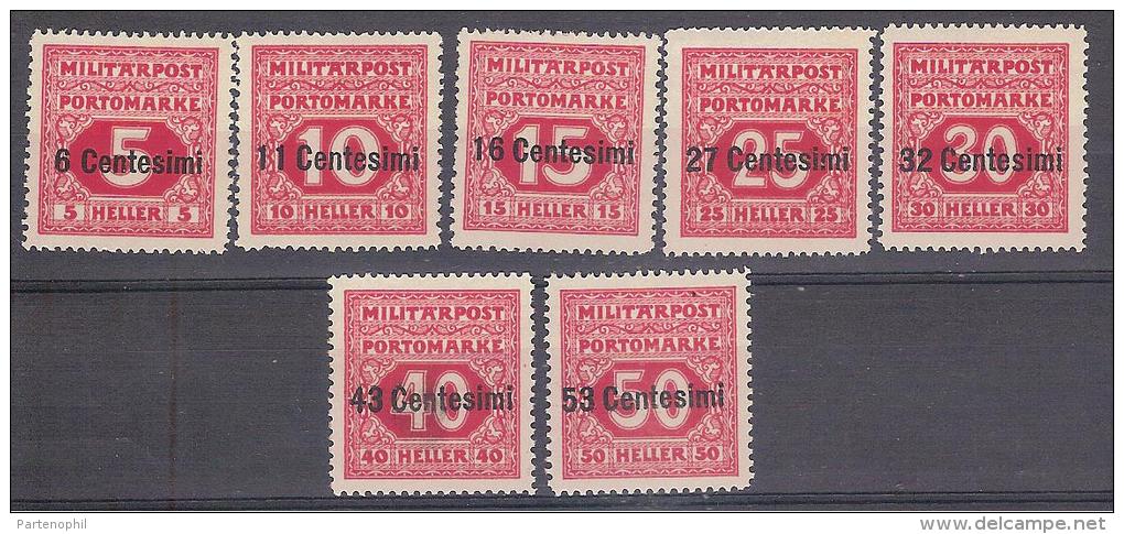 ** 1918 OCCUPAZIONE AUSTRIACA MNH SENATASSE ( SASS. 1-6) Cat. € 100,00 - Occ. Autrichienne