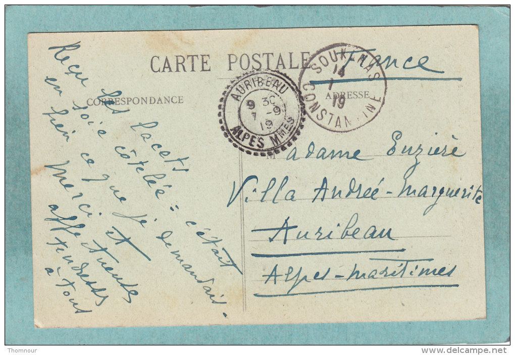 BISKRA  -  SOUK - AHRAS  -  MARABOUT  DE  SIDI - MESSAOUD -  1919  -  BELLE  CARTE ANIMEE  * - Souk Ahras