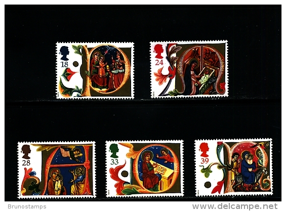 GREAT BRITAIN - 1991  CHRISTMAS   SET  MINT NH - Unused Stamps