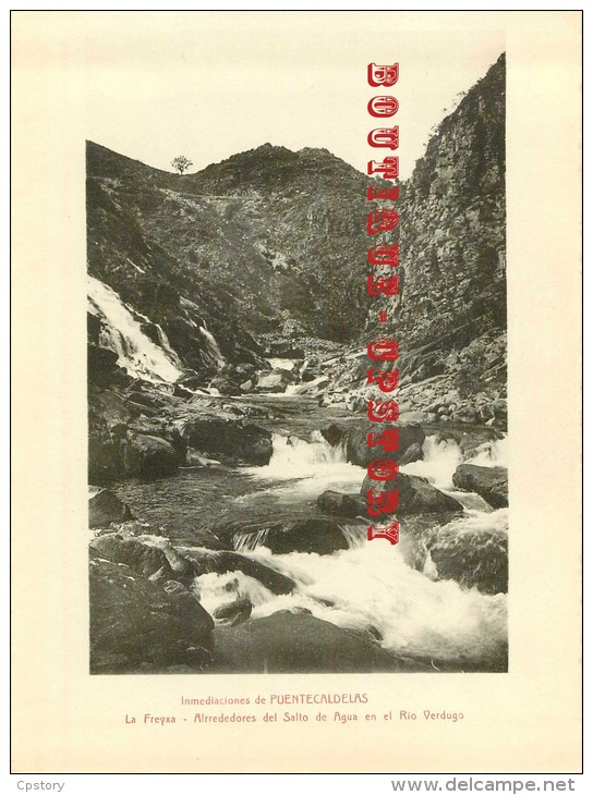 ESPANA <  INMEDIACIONES DE PUENTECALDELAS < La Freyxa  Alrrededores Salto De Agua - Vision E. Diez Altable 15cm X 20cm - Pontevedra