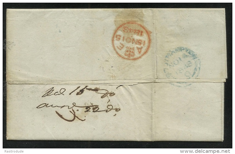 1843 - ENTIRE LETTER LE HAVRE To LONDON Via SOUTHAMPTON - 1801-1848: Precursors XIX