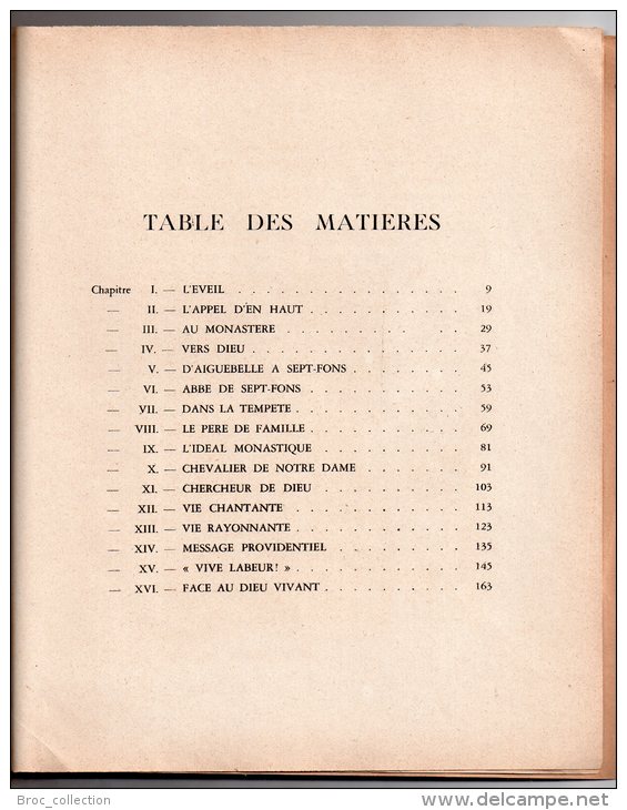 Un Moine, Dom Jean-Baptiste Chautard, Abbé De Sept-fons(1858 - 1935), Simples Notes, 1938, Abbaye, Dompierre-sur-Besbre - Bourbonnais