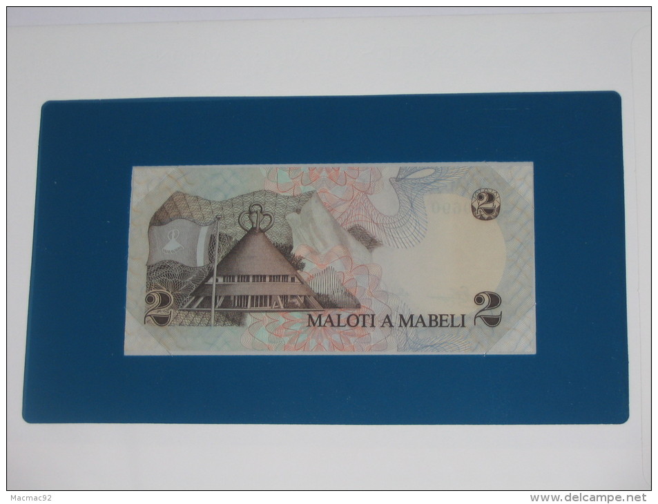 2 Malotis Maloti - Central Bank Of Lesotho   - Billet Neuf - UNC  !!! **** ACHAT IMMEDIAT *** - Lesoto