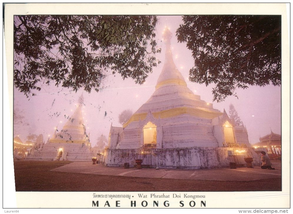 (700) Thailand Temple - MAe Hong Son (with Year Of Snake Stamp + More) - Buddhism
