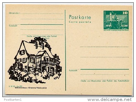DDR P79-21a-78 C70-a Postkarte PRIVATER ZUDRUCK Göschenhaus Grimma/Höhnstädt 1978 - Privé Postkaarten - Ongebruikt