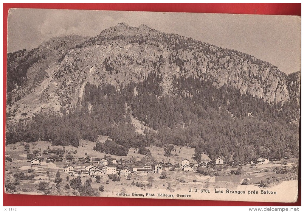 BGRA-08 Les Granges  Près Salvan Cachet Morges Et Vif Isère 1912 - Granges