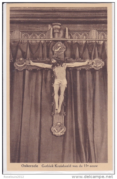 ONKERZELE : Gothiek Kruisbeeld Van De 15e Eeuw - Geraardsbergen