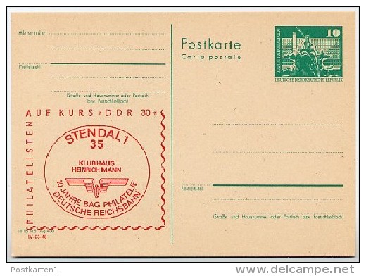 DDR P79-24-78 C73-a Postkarte PRIVATER ZUDRUCK Reichsbahn Stendal 1978 - Cartoline Private - Nuovi