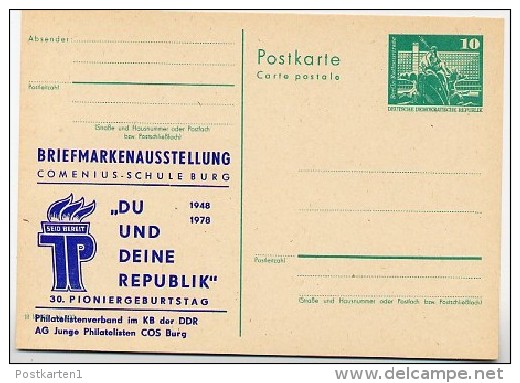 DDR P79-25-78 C74 Postkarte PRIVATER ZUDRUCK Pionierorganisation Burg 1978 - Privatpostkarten - Ungebraucht