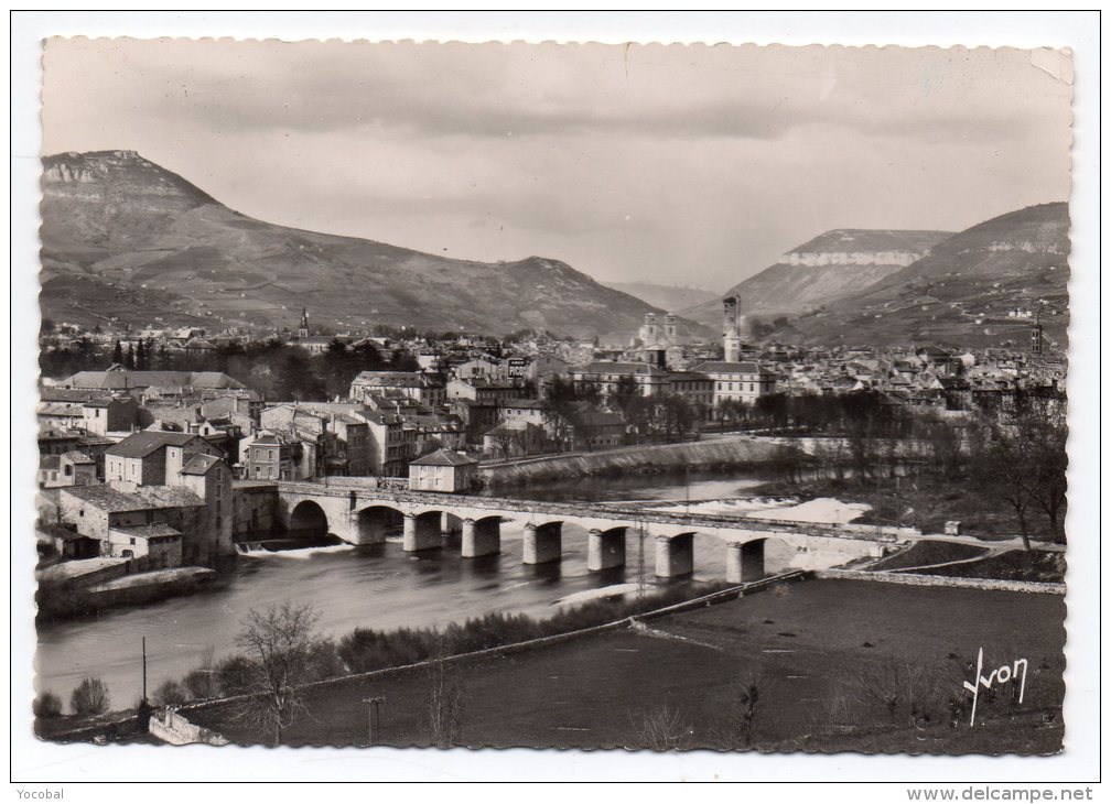 CP, 12, MILLAU, Le Tarn, Le Pont Lerouge Et La Ville, écrite, Voyagé , Carte Dentelée - Millau