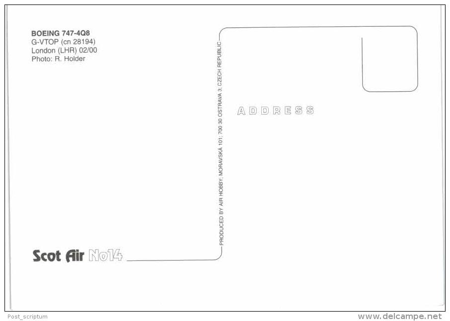 Thème -  Avion - Scot Air 14 - Boeing 747-4Q8 - Virgin Atlantic - London LHR 02/00 - 1946-....: Moderne