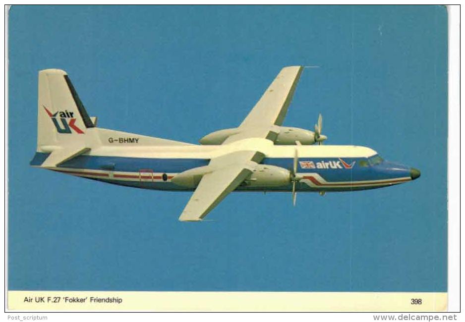 Thème -  Avion - Charles Skilton´s Postcard 398 - AIr IK F27 Fokker Friendship - 1946-....: Moderne