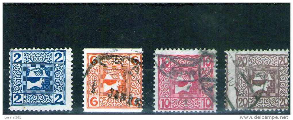 1908 - Timbres Pour Journaux  Mi 157/160 Et Yv No 16/19 Dentelure Non Officielle !!! - Dagbladen