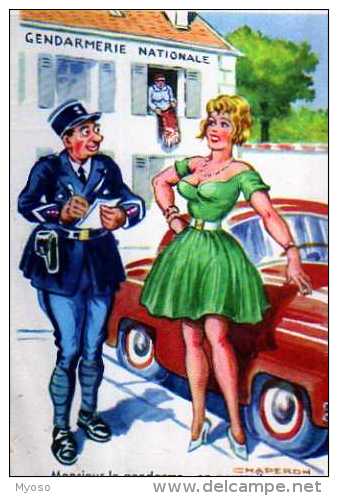 Jean CHAPERON Monsieur Le Gendarme,on Pourrait Bien S´arranger, Automobile, Pin Up - Chaperon, Jean