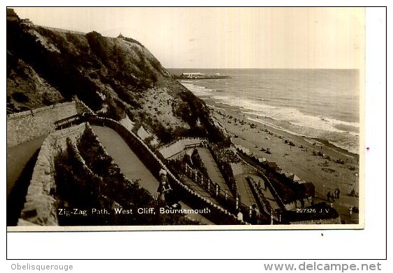 BOURNEMOUTH  BEACH ZIG ZAG PATH WEST CLIFF - Bournemouth (until 1972)