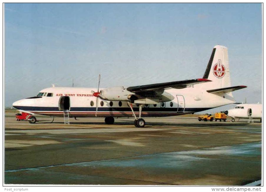 Thème -  Avion - Skyliner Cards N° 113 - Air West Express Fokker F27 Mk 200 - 1946-....: Moderne