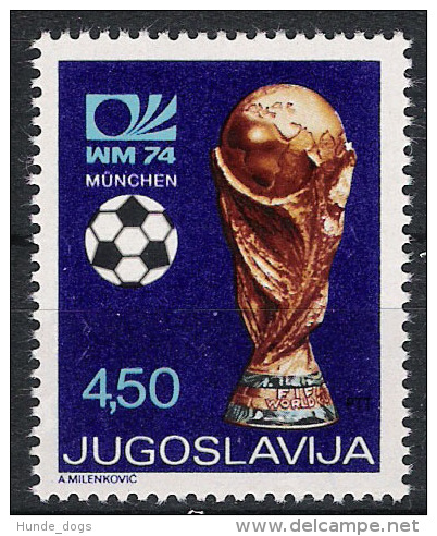 1974 Jugoslawien Mi# 1567 I ** MNH Fußball Football Soccer Sport WM FIFA Deutschland-74 - 1974 – Germania Ovest