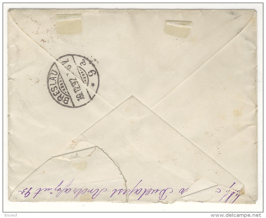 Hungary 1892 Registered Cover To Breslau - Storia Postale