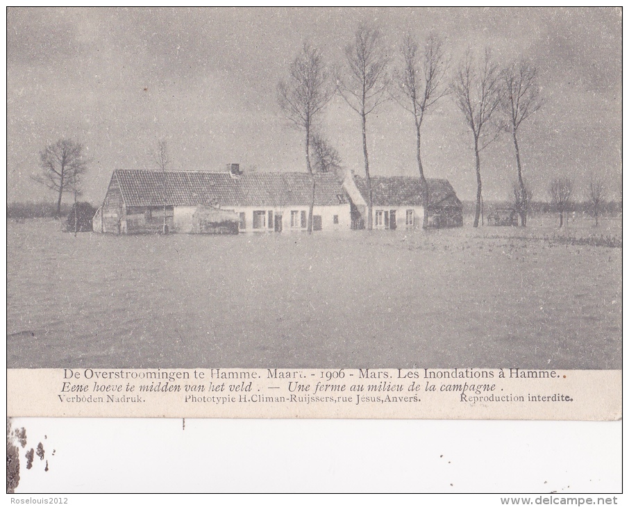 HAMME : De Overstroomingen Maart 1906 ( 5 Timbres) - Hamme