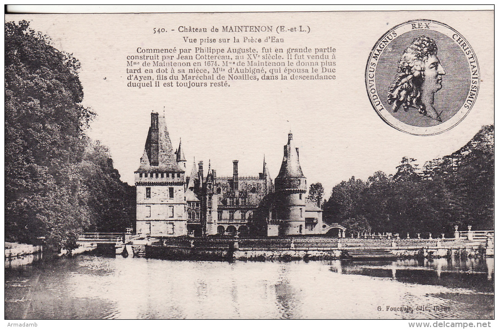 CPA. - FRANCE - (28) MAINTENON - Le Chateau, Vue Prise Sur La Pièce D´eau - Maintenon