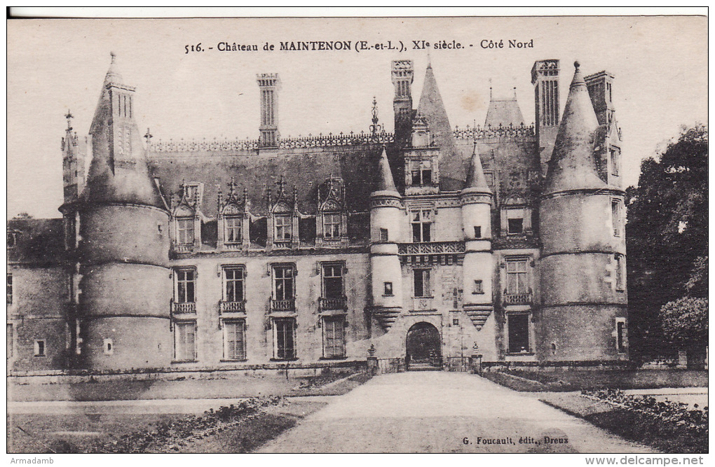 CPA. - FRANCE - (28) MAINTENON - Le Chateau, XIè Siècle - Coté Nord - Maintenon