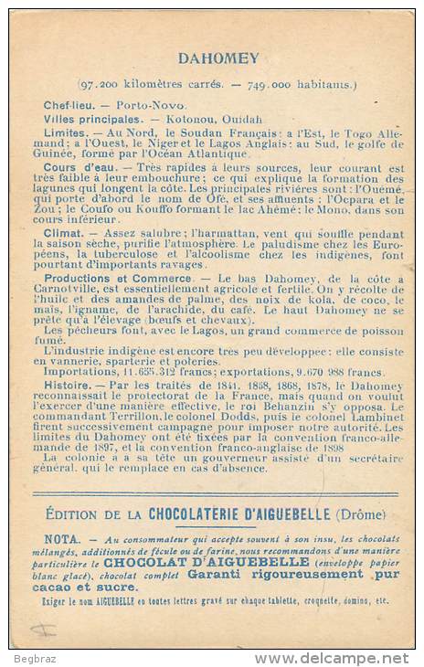 CHROMO CHOCOLAT AIGUEBELLE   COLONIE FRANCAISE   LE DAHOMEY - Aiguebelle