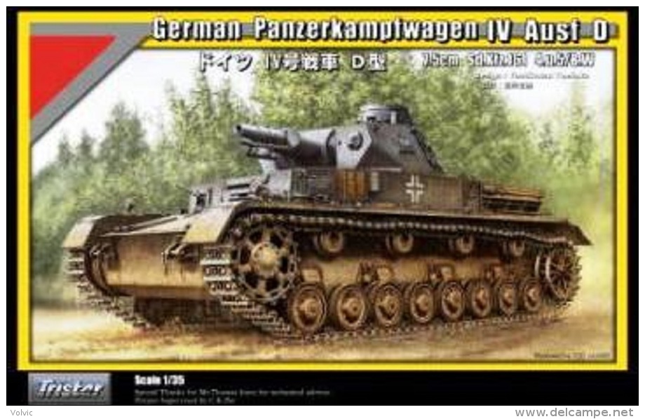 - TRISTAR - Maquette Char German Panzerkampfwagen IV Ausf.D - 1/35°- Réf 015 - Véhicules Militaires