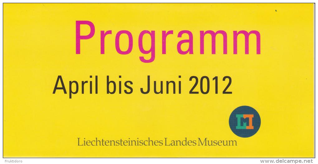 Brochure / Broschüre Liechtensteinisches Landesmuseum - Programme April - June 2012 - Kunstführer