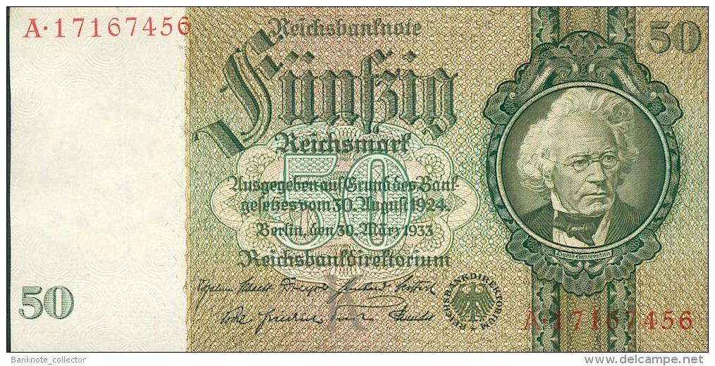 Deutschland, Germany - 50 Mark, Reichsbanknote, Ro. 175 B ,  ( Serie K/A  ) 1934 ! - 50 Reichsmark