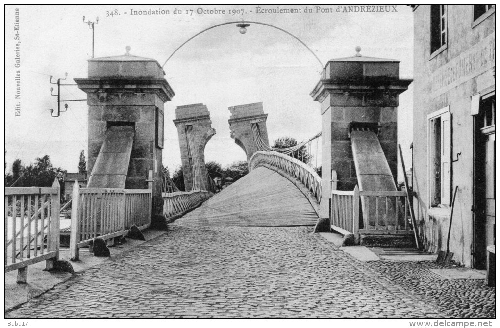 ANDREZIEUX-le Pont Avant Et Après Inondation Du 17 Octobre 1907 Lot De 6 Cartes - Andrézieux-Bouthéon