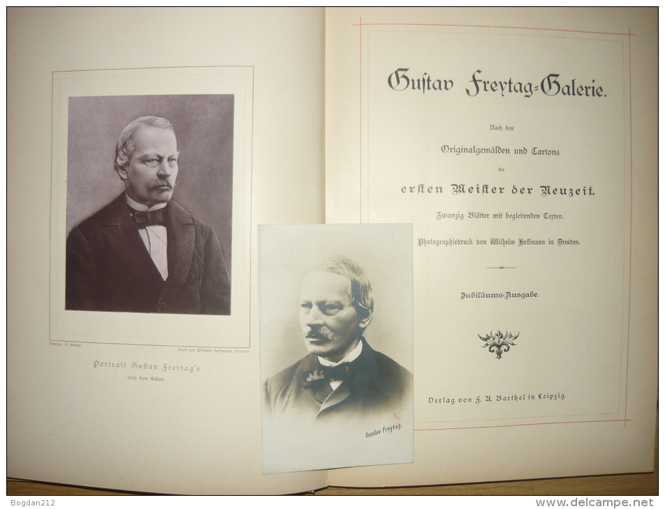 GUSTAV FREYTAG - GALERIE, Jubilaums Ausgabe, F.U.Barthel In Leipzig. - Biographies & Mémoirs