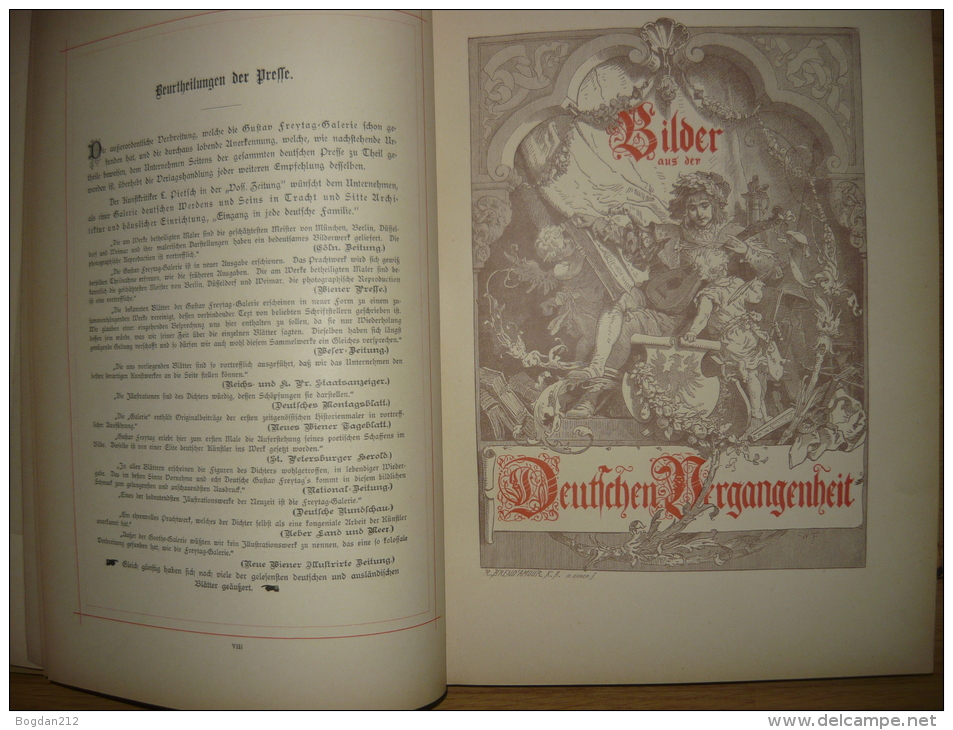 GUSTAV FREYTAG - GALERIE, Jubilaums Ausgabe, F.U.Barthel In Leipzig. - Biographies & Mémoirs