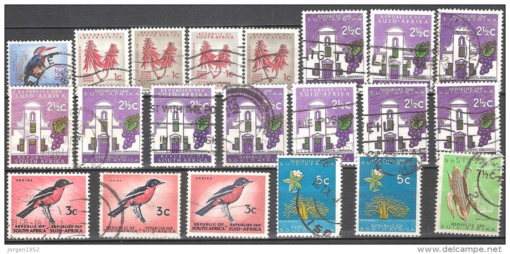 SOUTH AFRICA   # STAMPS FROM YEAR 1961  " STANLEY GIBBONS 198 - 243" - Oblitérés
