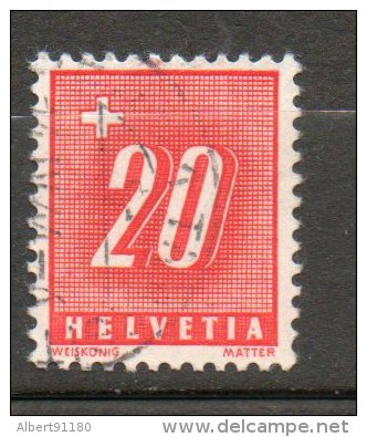 SUISSE Taxe 20c Rouge 1938 N°70 - Taxe