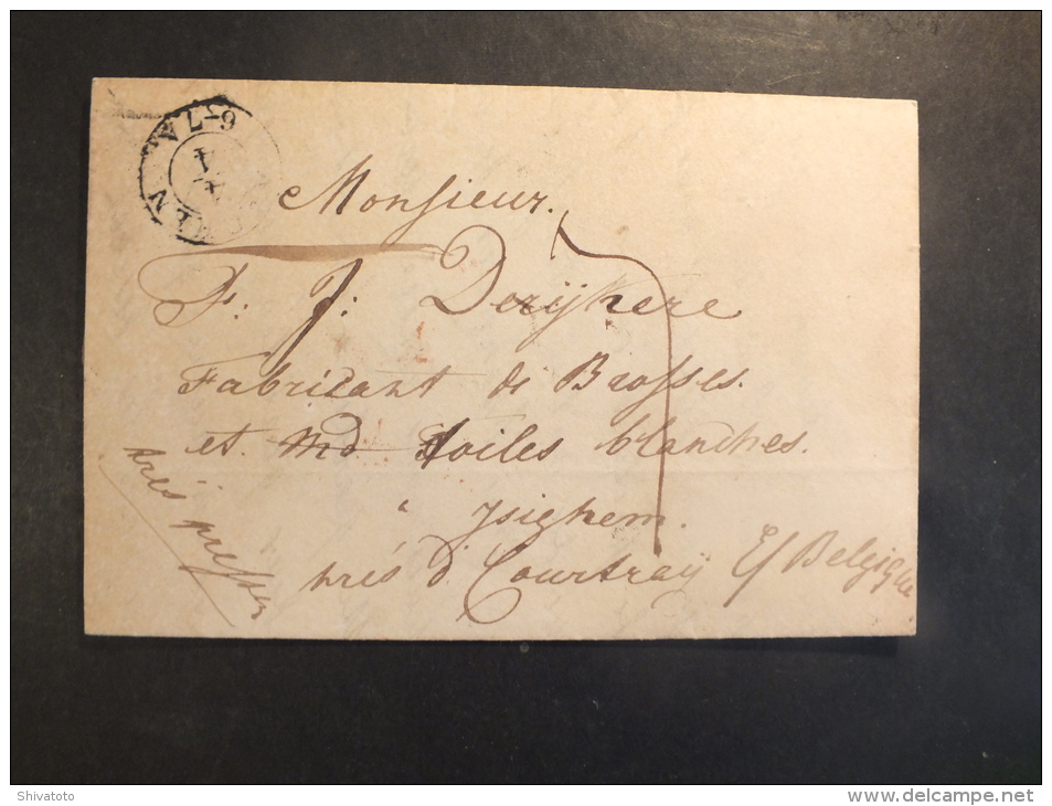 (3005) Precurseur Aachen – Courtrai 1841 Dated From Liege - 1830-1849 (Belgica Independiente)