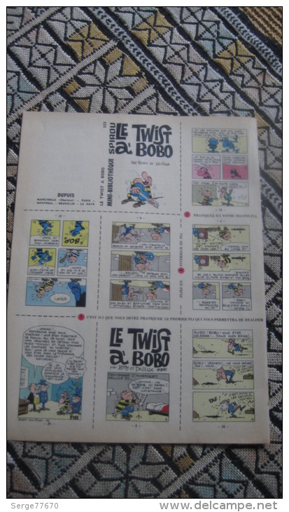 Mini Récit Mini Bibliothèque N° 303 Spirou N° 1347 Le Twist à Bobo Deliège Rosy Non Monté - Spirou Magazine