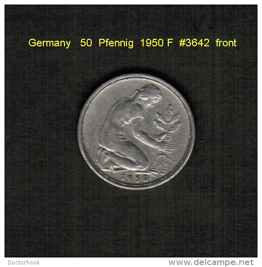 GERMANY   50  PFENNIG  1950 F  (KM # 109.1) - 50 Pfennig