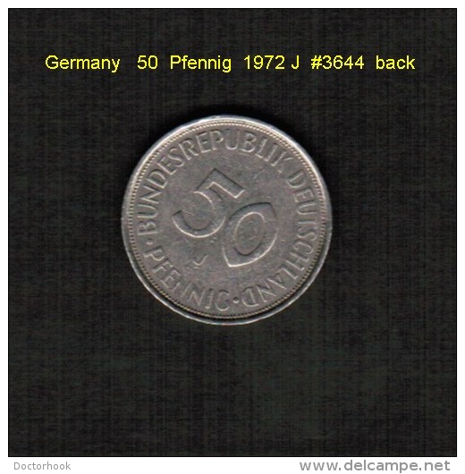 GERMANY   50  PFENNIG  1972 J  (KM # 109.1) - 50 Pfennig