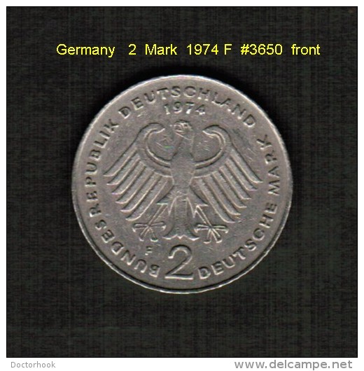 GERMANY   2  MARK  1974 F  (KM # 127) - 2 Mark