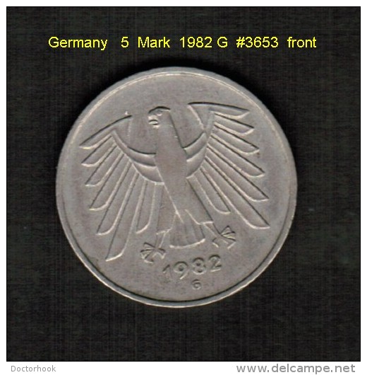 GERMANY   5  MARK  1982 G  (KM # 140.1) - 5 Mark