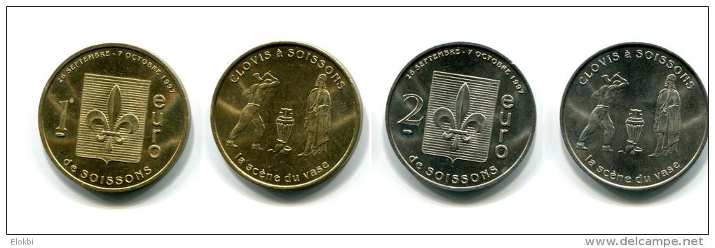 1 Euro Et 2 Euros De Soissons - Euros Of The Cities