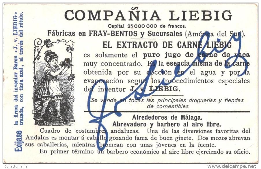 6 cartes chromo Liebig langue Espagnole ( Spanish ) ed. nr 0840 Escenas de la Vida Espagnole - serie complete (set compl