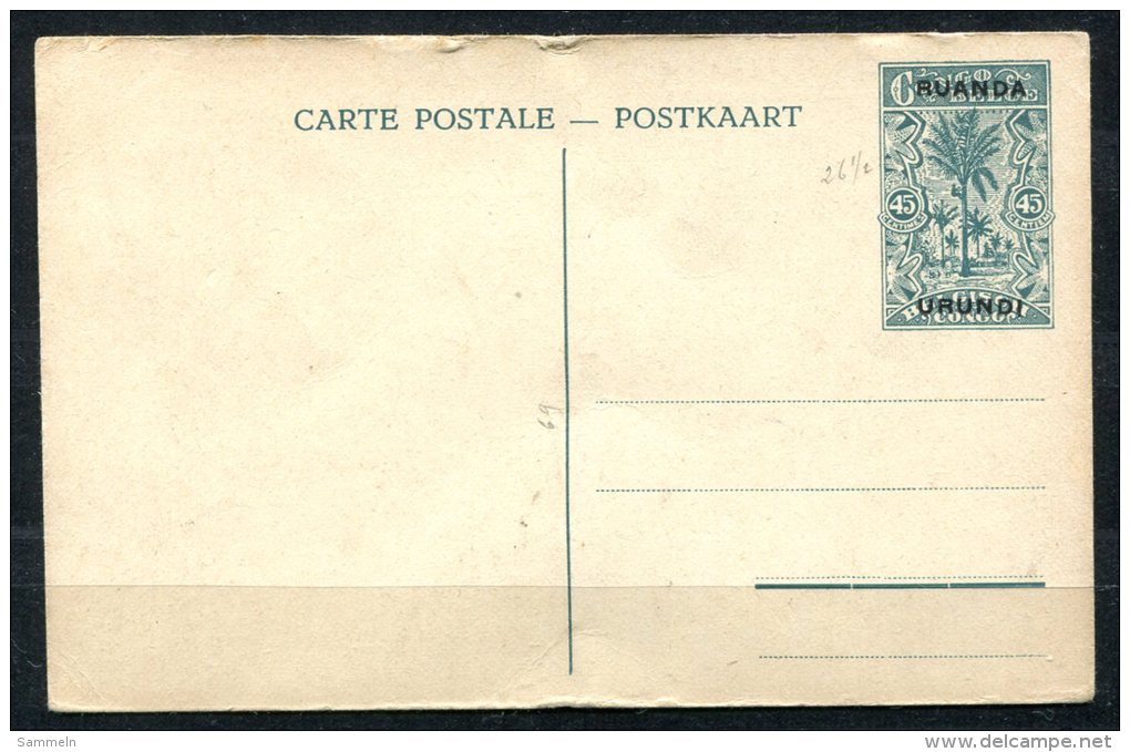 3186 - RUANDA-URUNDI - Ganzsachen-Postkarte "De Lufira - Waadbare Plaats" (Altersspuren) - Stationary Postcard - Postwaardestukken