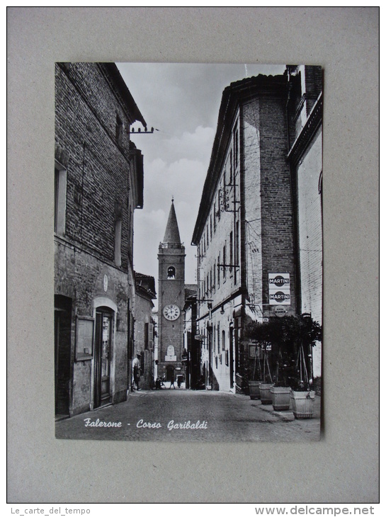 Cartolina Falerone (Fermo) - Corso Garibaldi. Anni'50-'60 - Fermo